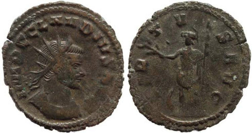 Claudius II AE Antoninianus - VIRTVS AVG